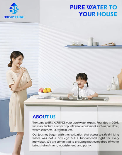 Briskspring Shower Water Filter Purifier To Remove Chlorine Heavy Metals With Time Reminder Shower Head  filter for hard water.