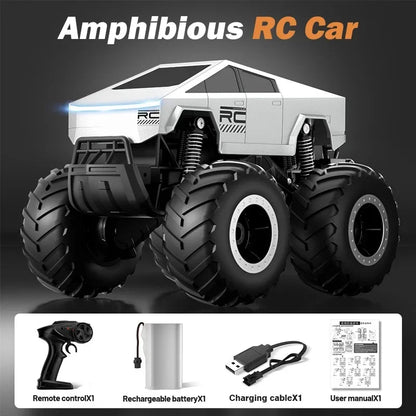 JJRC Auto Remote Control Car Alloy Rc Cars Trucks Vehicle Full-Scale Car Motorcycle Camping Trailer Toys for Boys Kids Children