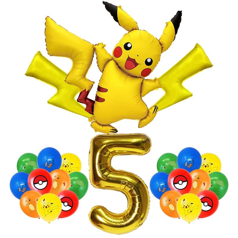 Pokemon Geburtstag Party Dekoration Neue Ligntning Pikachu Ballon Kid Event Liefert Einweg Geschirr Banner Hintergrund Platte.