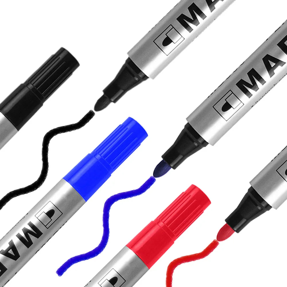 Permanenter Farbmarkierungsstift, wasserfester schwarzer Stift für Reifen, ölige Marker, schnell trocknender Signaturstift, Schreibwarenzubehör.