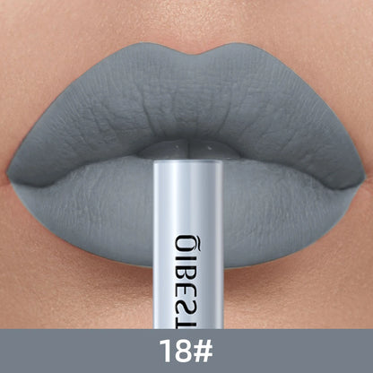 QIBEST Matte Liquid Lipstick Waterproof Long Lasting Lip Gloss Velvet Mate Nude Red Tint Tube Lipsticks Lipgloss Makeup Cosmetic