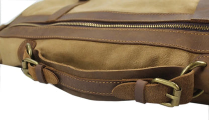 Vintage Retro militär Leinwand + Leder männer reisetaschen gepäck taschen männer wochenende Tasche Übernachtung duffle taschen tote Freizeit M314 #