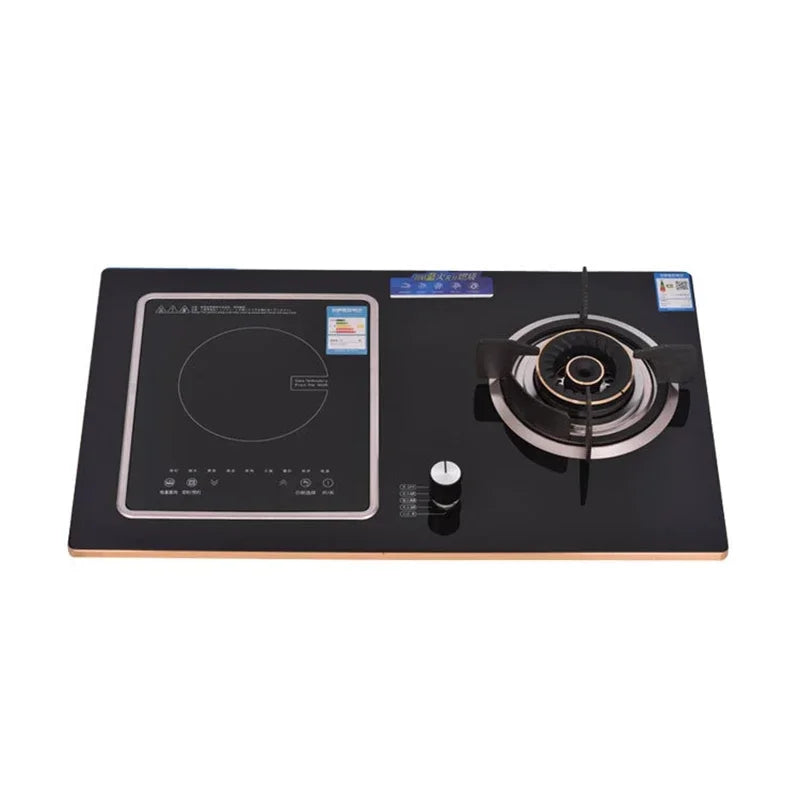 7.0KW Household Single-Burner Gas Stove/Single Induction Cooker/Electric Dual Purpose Stove/Toughened Glass Panel.