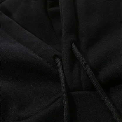 Men's Casual Tracksuit Autumn Fleece Warm Sweatshirts Sweatpants Suit Daily Sports Hooded Sweatshirts + Jogger Pants 2-piece Set.