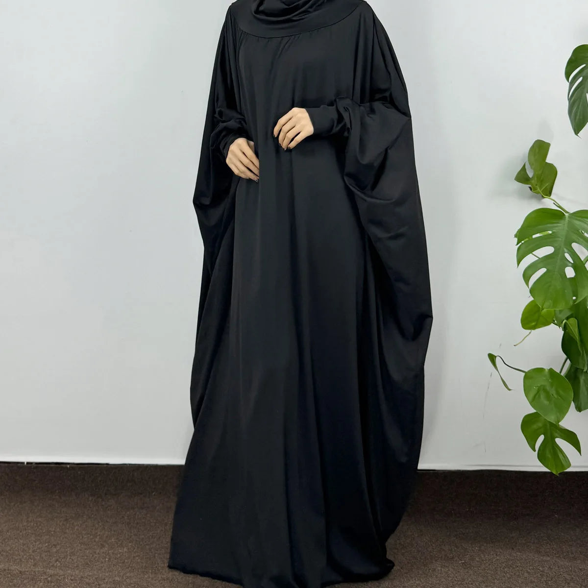 Islamic Abaya Modesty Ramadan Dress Muslim Abayas Hooded Long Sleeve One-piece Prayer Hijab Dress Women Jilbabs Turkish Kaftans.