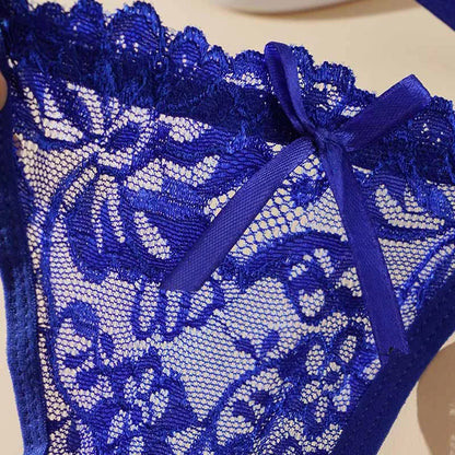 Sexy Lace Adjustable Thongs for Women Low Rise Hollow Out Briefs Female Breathable Underpants Perspective Sexy Lingerie.