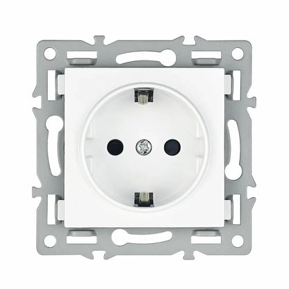 SRAN F6 Serie mehrere Rahmen Weiße Panel aus gehärtetem Glas, EU FR UN-Steckdosen und Schalter Dimmer-Lüfter-Fußlampe Rj45-Modul DIY