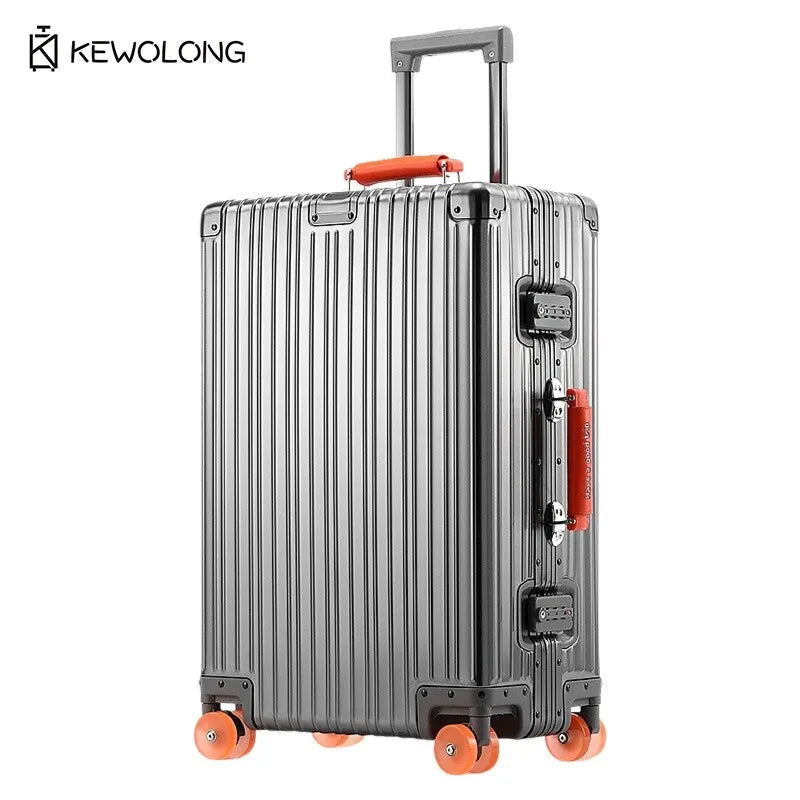 Vollaluminium-Magnesium-Legierungskoffer 20 29 Zoll – langlebiges Einscheckgepäck aus Metall mit TSA-Schloss, Handgepäck mit großer Kapazität.