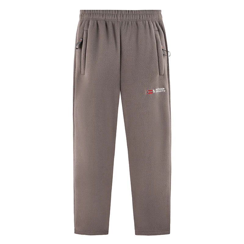 Men's Polar Fleece Pants Winter Thicken Warm Casual Fleece-Lined Jogging Sweatpants Men Loose Oversized Straight Trousers Male