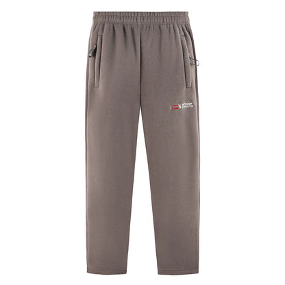 Men's Polar Fleece Pants Winter Thicken Warm Casual Fleece-Lined Jogging Sweatpants Men Loose Oversized Straight Trousers Male