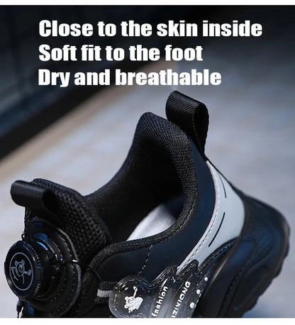 Fashion Children Shoes Boy Sneaker Non-slip School Casual Walking Shoes Leather Tennis Sport Shoes for Kids Girls 5 To 16 Years.