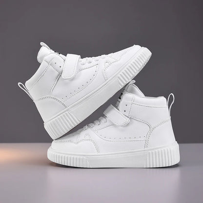 autumn boys sneaker high top children shoes luxury leather basketball shoes kids PU tennis sports shoes for boy size 28-39.