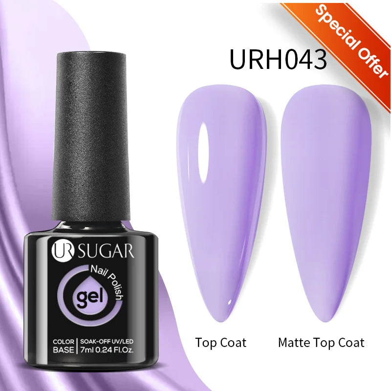 UR SUGAR 7/7.5ml Summer Blue Silver Gel Nail Polish Semi Permanent High Quality Soak Off UV LED Varnishes Nails Art Manicure