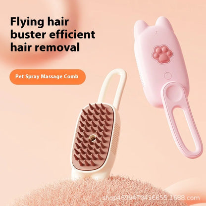 Pet Electric Spray Comb Cat Dog General Spray Massage Comb Cat Hair Removal Cleaning Supplies, Pet Accessories, Pet Steam Comb.