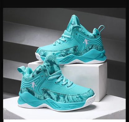 Basketball Shoes for Kids Sneakers New Boys Brand Thick Sole Non-slip Children Sports Shoes Child Boy Basket Trainer Shoes.