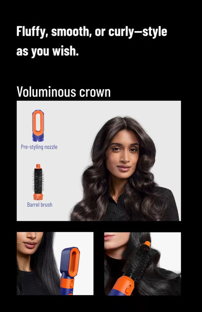 6 in 1 Hair Dryer Multi Styler With Hair Brush Curling Iron Hair Straightener Personal Care Styling Tool Hair Dryer Multi Styler