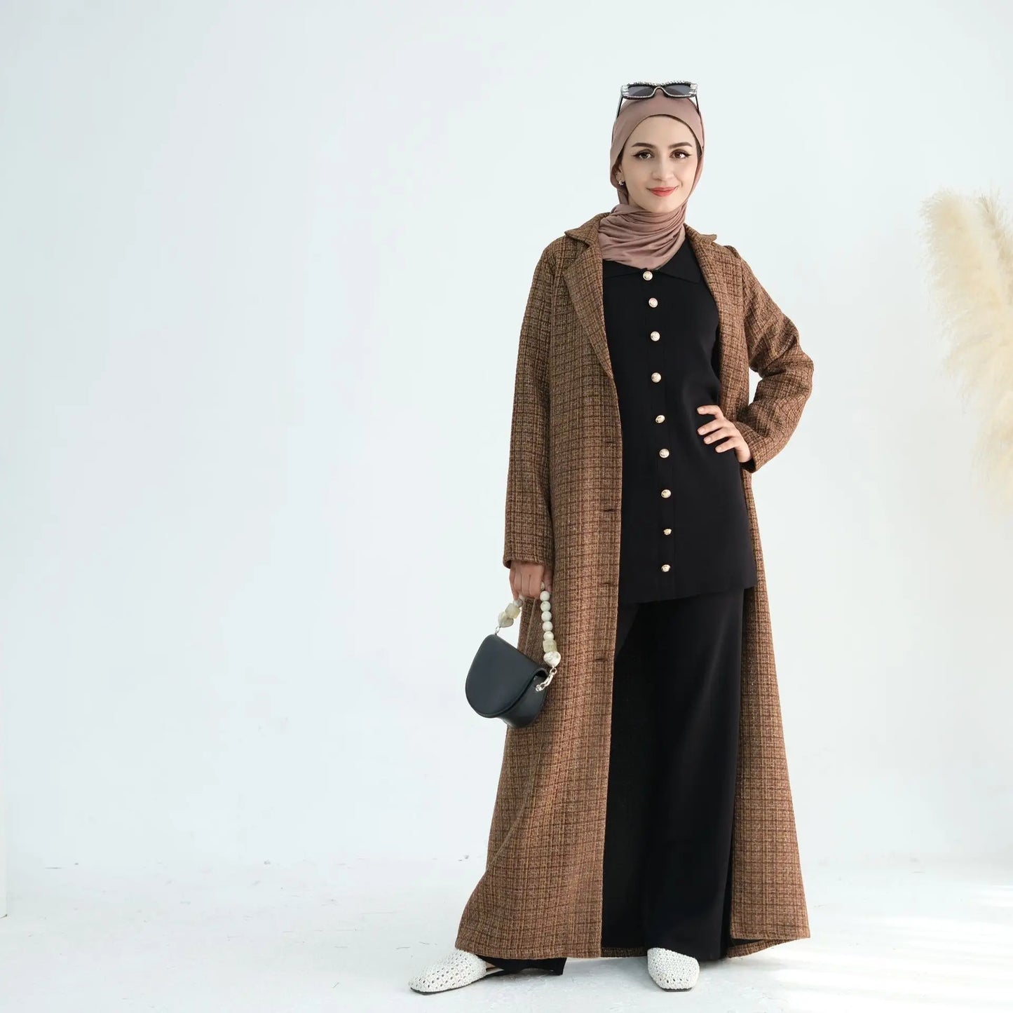 Ramadan Eid Winter Open Abaya Dubai Muslim Modest Coat Kimono African Dresses For Women Kebaya Kaftan Islam Robe Femme Musulmane.