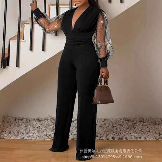 Women's Fashion Large Size Pit Strip Bodysuit.