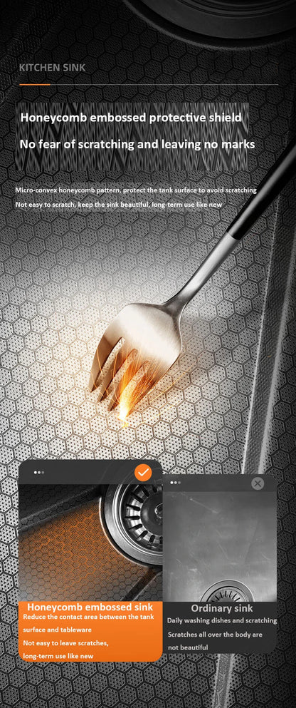 68x46cm Large Capacity Kitchen Sink Faucet Whale Waterfall Design Multifunctional Single Tank Home Appliance Fashionable