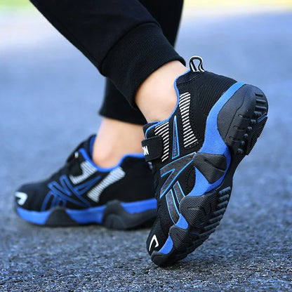 Kids Fashion Sneakers for Boys Mesh Breathable Sports Running Shoes Lightweight Children School Walking Footwear.