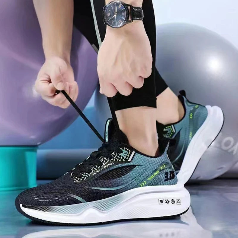 Men's Sneakers Breathable Running Shoes Lightweight Platform Shoes Comfortable Soft Casual Shoes Outdoor Non Slip Tennis Shoe.