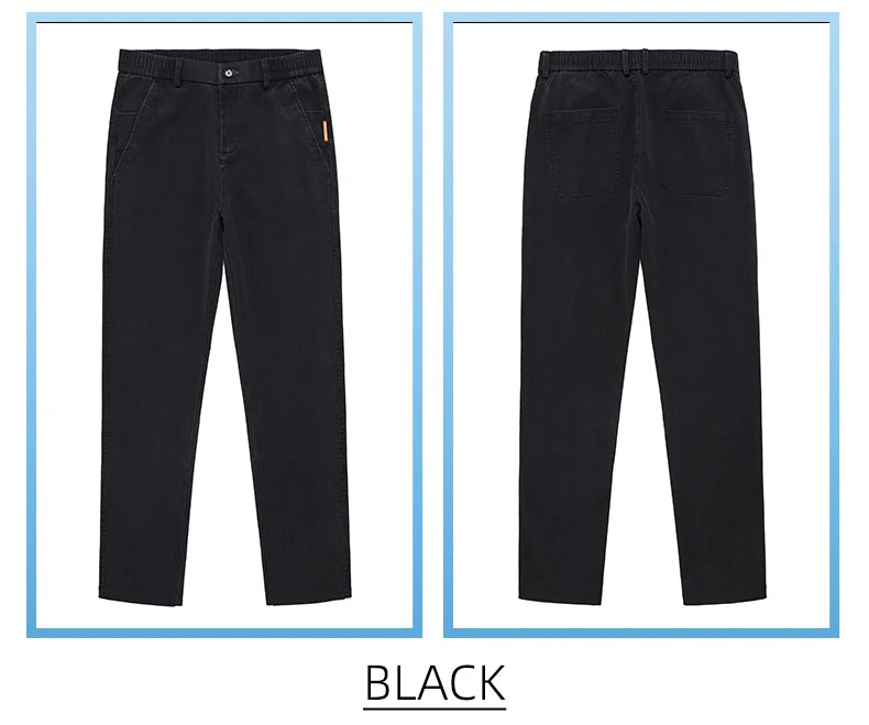 Men's Loose Straight Lyocell Wide Leg Trousers 2025 Autumn Winter Drape Comfortable Versatile Casual Pants Plus Size 5XL.