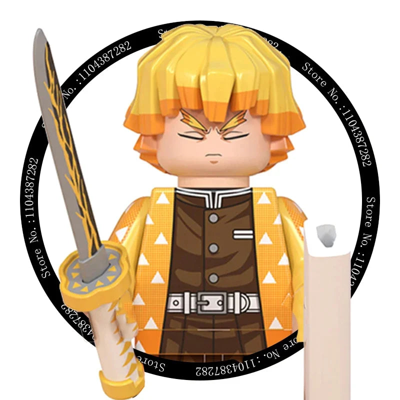 2025 Hot Toys WM6116 WM6138 Demon Slayer Blade Building Blocks Mini Action Figure Accessories Halloween Christmas Gifts for Kids