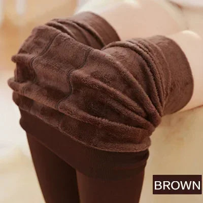 Women Winter Warm Tights Plus Size Pantyhose Thick Velvet Cashmere Fashion Colorful Tights Nylon Stretch Black Sexy High Tights