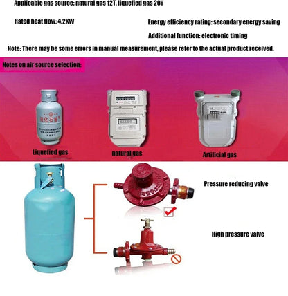 DC330 Gas Stove Household Desktop Embedded Double Stove Natural Gas Liquefied Gas Stove/Toughened Glass Panel