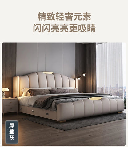 200 x 220 cm Rahmen-Kopfteil, Hochzeitsbett, Hauptschlafzimmer, Kingsize-Doppelbett, 3 Schubladen, Aufbewahrung, luxuriöse Schlafzimmermöbel in voller Größe