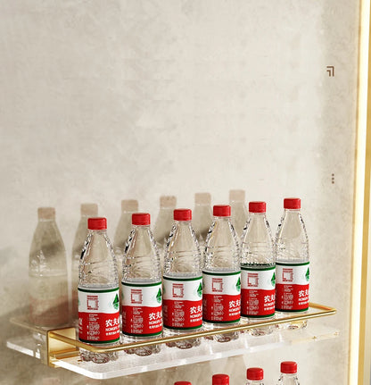 Punch-freies Luxus Badezimmer Regal Regale Wand Shampoo Kosmetische Lagerung Rack Für Küche Halter Platz Acryl Organizer