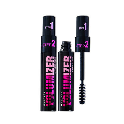 2 in 1 Curling Mascara Eye Cosmetics Waterproof Long Lasting Not Blooming Black Natural Thick Curling Lengthening Mascara Makeup.
