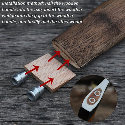 28 cm/33 cm Axtgriff aus Walnussholz, bequemer Griff, tragbarer Axtgriff mit Keil, professionelles Handwerkzeug, Axtzubehör