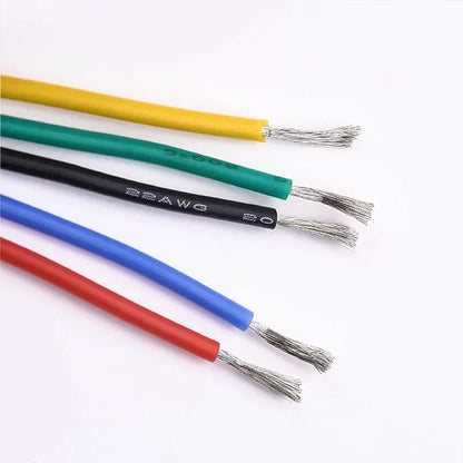 Soft Silicone Wire 16awg 18awg 20awg 22awg 24awg 26awg 28awg 30awg Stranded Tinned Copper High Temperature Cables.