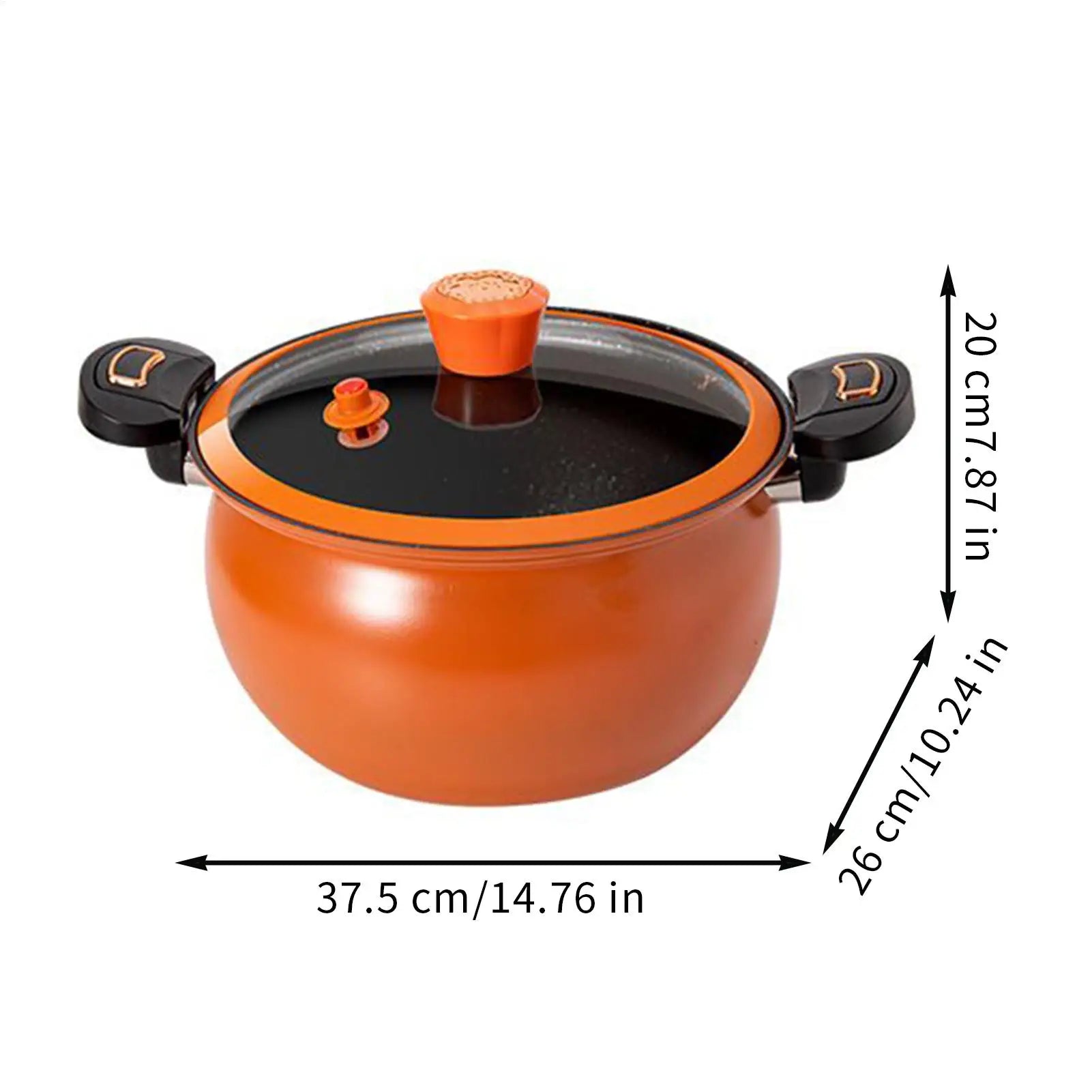 Pressure Pot Fast Cooking Cookware Non-Stick Pressure Cooker With Clear Lid For Boil Food Soup Stew Home Induction Stoves.
