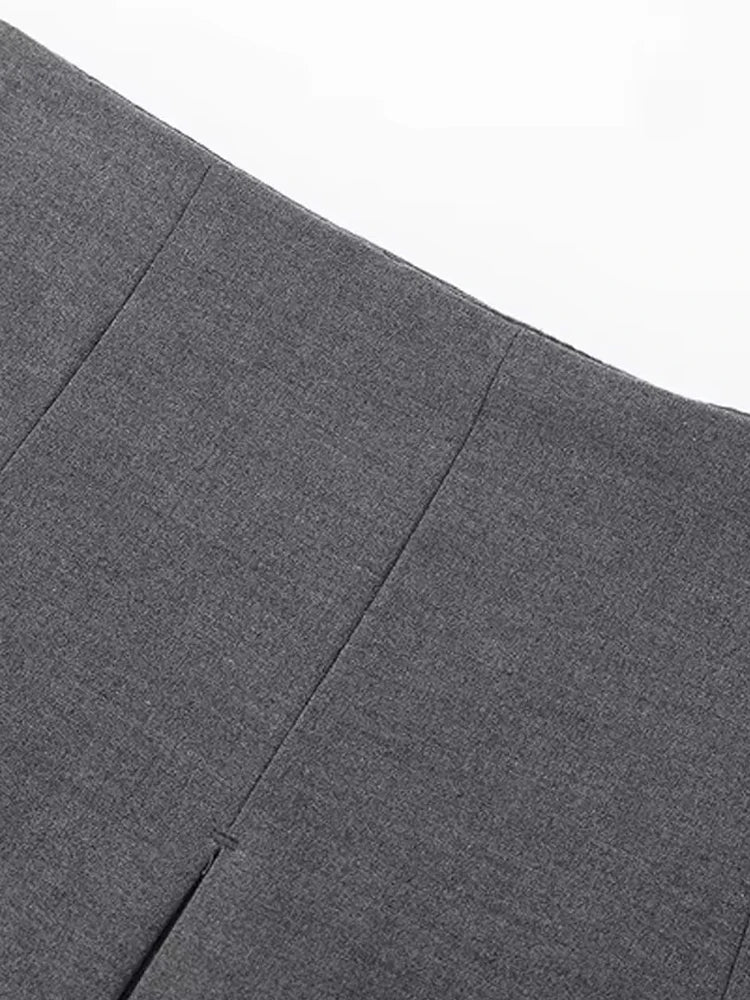 Women Fashion With Pleated Shorts Skirts Vintage High Waist Side Zipper Female Skort Mujer.