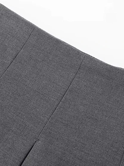 Women Fashion With Pleated Shorts Skirts Vintage High Waist Side Zipper Female Skort Mujer.