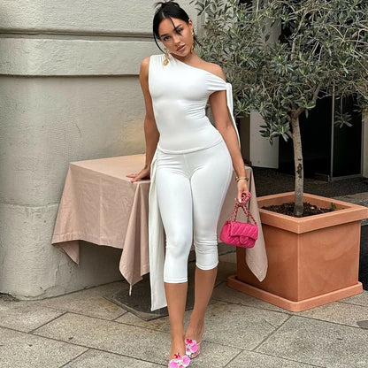 Tossy White Shorts 2 Piece-Set Female See-Through Slim Pleated Fashion Cropped Top And High Waist Shorts Sets Women's Outfits