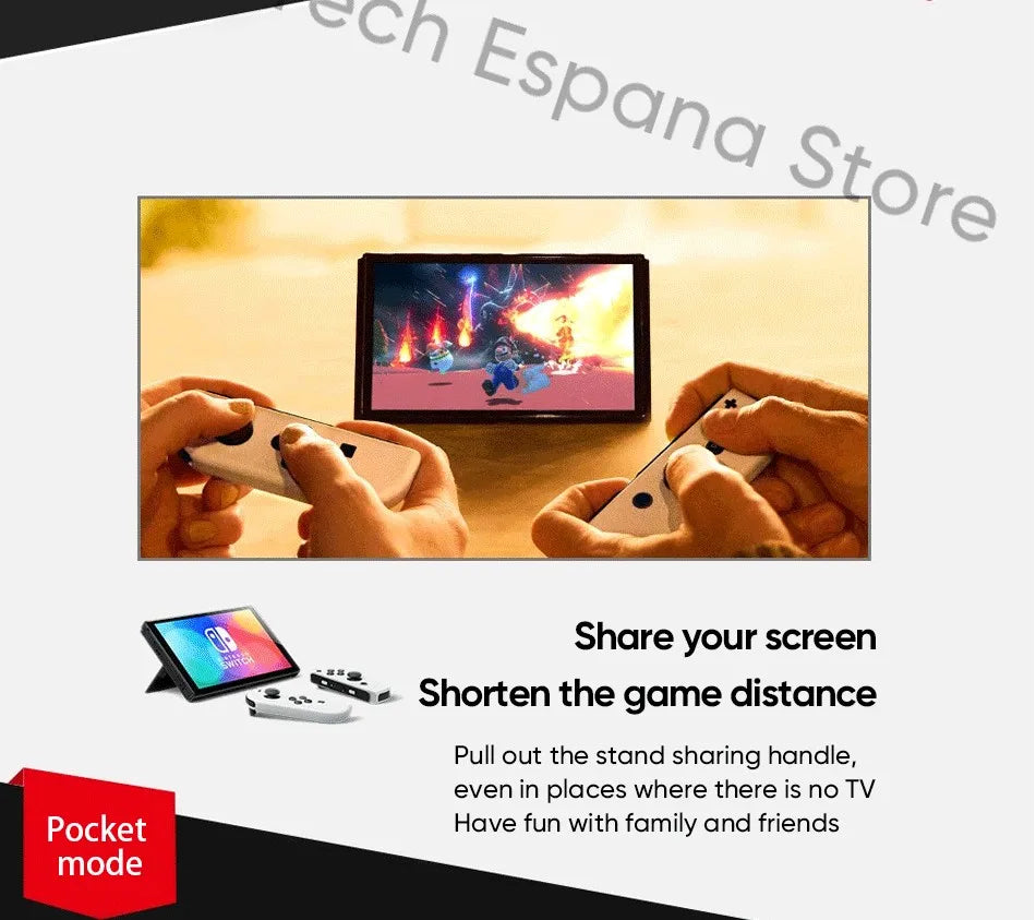 Nintendo Switch OLED Model 7 Inch Screen Joy‑Con Handle Enhanced Audio Adjustable Console Stable TV Mode Video Game.