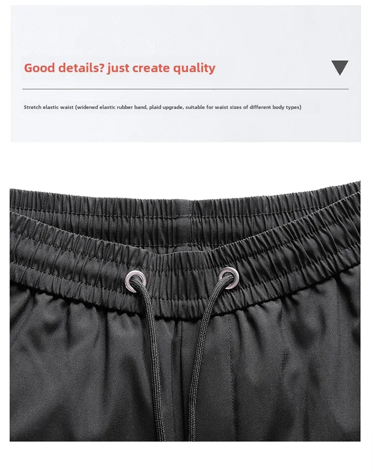 Men's Down Pants Autumn Winter New Solid Color Thickened Warm Outdoor Travel Adventure Harem Pants Men's Plus Size Casual Pants.