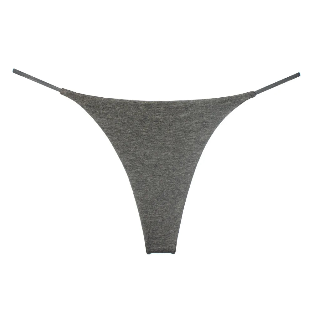 Sexy thong low waist lingerie for women underwear thin belt double layer bikini cotton  panties lenceria femenina tangas mujer.