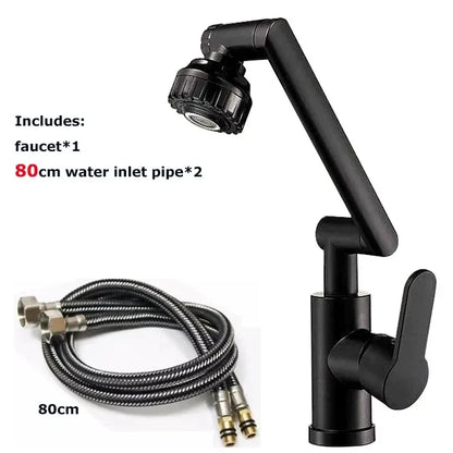 Universal Dual-mode Rotating Faucet Mechanical Arm Wash Basin Kitchen Bathroom Hot And Cold Household Basin Wash Basin Wash Up