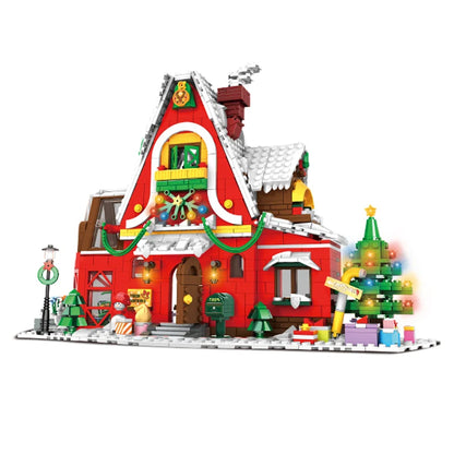 2023 City Creativity Winter Village Christmas House Christmas ART House Model Building Blocks Bricks Kids Toys Christmas Gift.