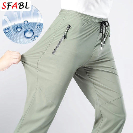 5XL High Stretch Outdoor Sport Hiking Pants Men Zipper Pockets Trousers Men Summer Thin Quick Dry Men's Pants Trekking Fishing.