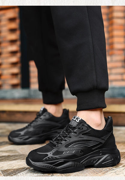 6CM Man Hidden Elevator Shoes Breathable Mesh Sneakers Anti-Slip Thick Sole Comfortable Casual Athletic Sports for Men Non-Slip