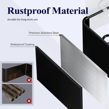 Großer Duschkorb, 2er-Pack, selbstklebender Dusch-Organizer, bohrfreie Duschregale für Innendusche und Badezimmer