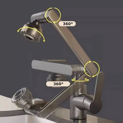 Basin Faucet Hot and Cold Wash Basin Household Bathroom Multi-function Booster Universal Rotating Faucet Kitchen Universal