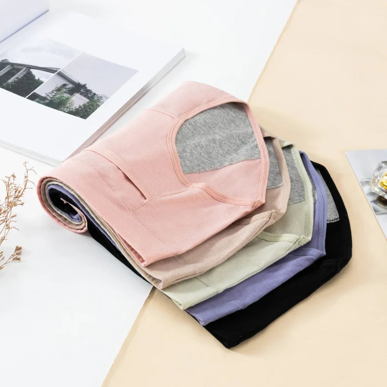 Women's Panties UnderwearLeakproofBreathable Briefs MenstrualPants PlusSizeWaterproof Mid Waist Organic Cotton Protective Briefs