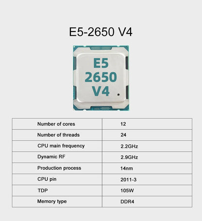 SOYO Gaming Motherboard Set Kit With LGA2011-3 Xeon E5 2650 V4 CPU DDR4 16GB (1*16GB) 2133MHZ RAM Memory M.2 NVME For Desktop.