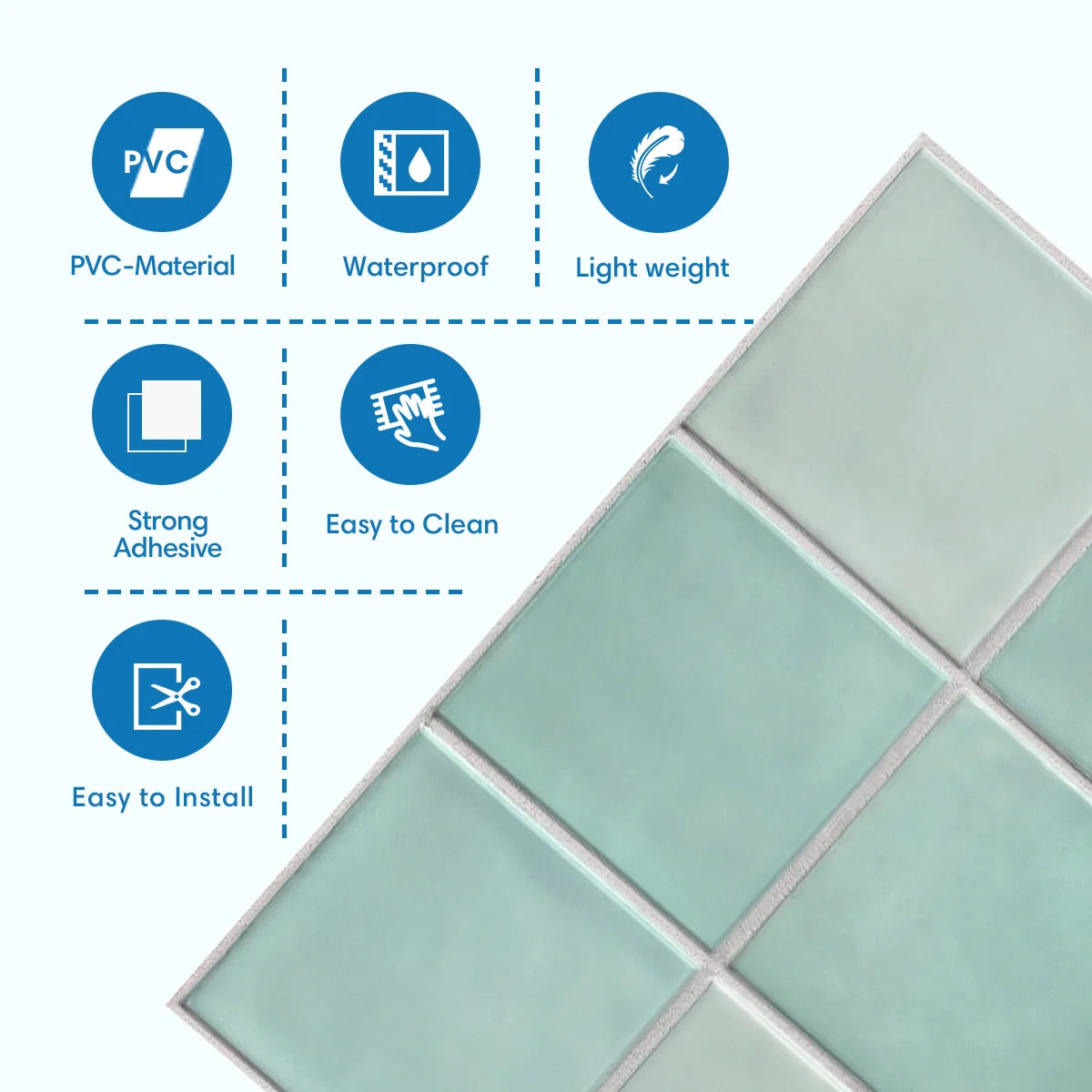 20PCS 3D Matte Wall Panels, 30×30cm – Peel and Stick Tiles for Kitchen, RV, and Bathroom Renovations, Decorative Wall Panels